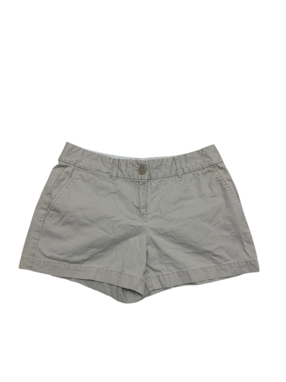 LOFT Women's Shorts Mini Khaki Beige Size 2 Anne Taylor Y2K Pockets 100% Cotton